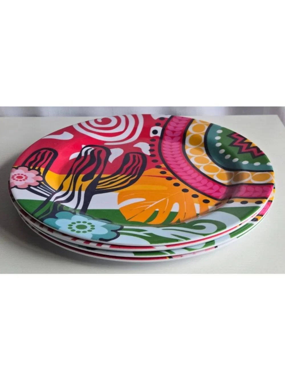 Stephan Roberts' Home Collection 11-inch Viva Mexico Melamine Plates Set Of 5